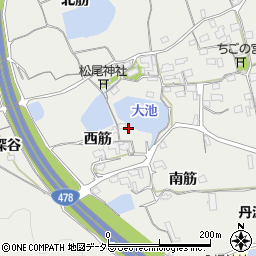 京都府亀岡市千代川町湯井西筋周辺の地図
