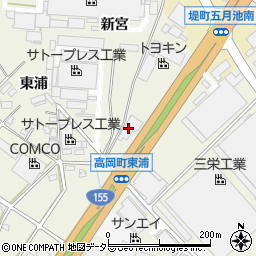 愛知県豊田市高岡町（東浦）周辺の地図