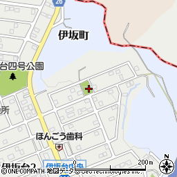 伊坂台2号公園周辺の地図