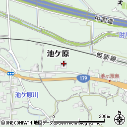岡山県津山市池ケ原643-7周辺の地図