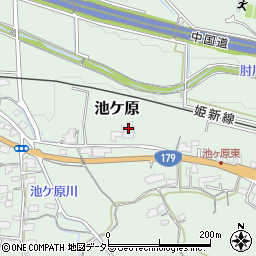 岡山県津山市池ケ原643周辺の地図