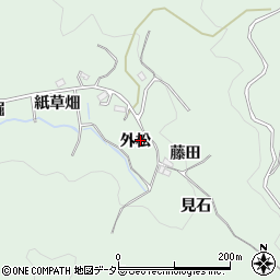 愛知県豊田市松平町外松周辺の地図