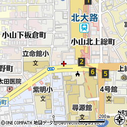 京都府京都市北区小山北上総町50周辺の地図