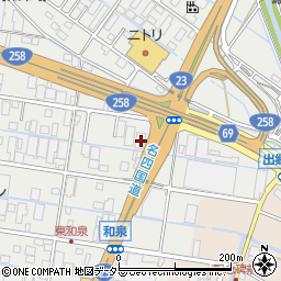 三重県桑名市和泉430周辺の地図