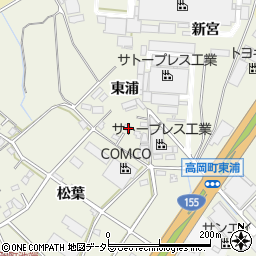 愛知県豊田市高岡町東浦51周辺の地図