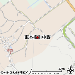 京都府亀岡市東本梅町中野周辺の地図