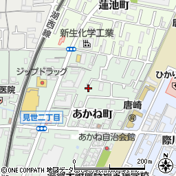 滋賀県大津市あかね町周辺の地図