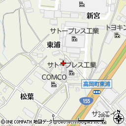 愛知県豊田市高岡町東浦51-2周辺の地図
