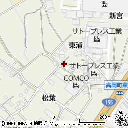 愛知県豊田市高岡町東浦51-15周辺の地図