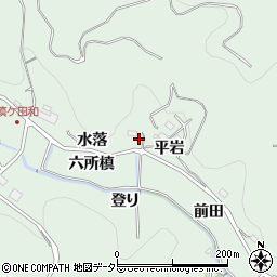 愛知県豊田市花沢町（水落）周辺の地図