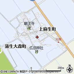 滋賀県東近江市蒲生大森町周辺の地図