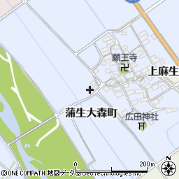 滋賀県東近江市蒲生大森町599周辺の地図