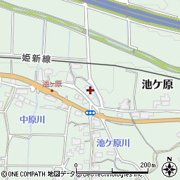 岡山県津山市池ケ原603-4周辺の地図