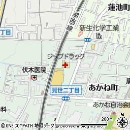 ジップドラッグ唐崎店周辺の地図
