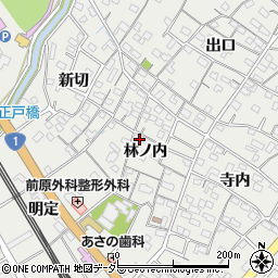 愛知県豊明市阿野町林ノ内周辺の地図