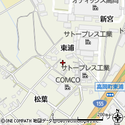 愛知県豊田市高岡町東浦51-5周辺の地図