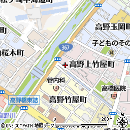 京都府京都市左京区高野上竹屋町7周辺の地図