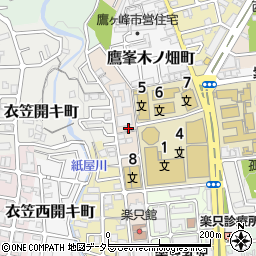 京都府京都市北区鷹峯旧土居町4周辺の地図