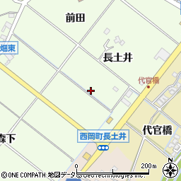 愛知県豊田市西岡町（長土井）周辺の地図