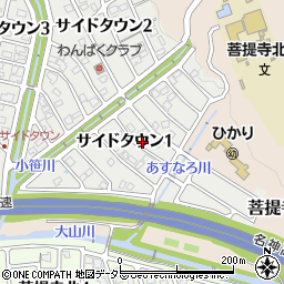 滋賀県湖南市サイドタウン1丁目周辺の地図