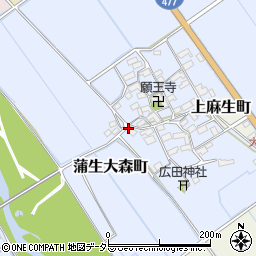滋賀県東近江市蒲生大森町181周辺の地図