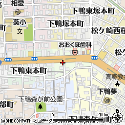 京都府京都市左京区下鴨高木町周辺の地図
