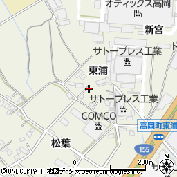 愛知県豊田市高岡町東浦51-17周辺の地図