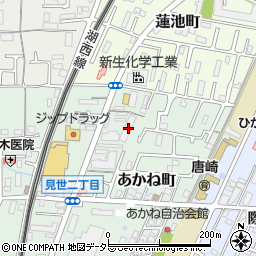 滋賀県大津市あかね町13-21周辺の地図