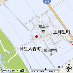 滋賀県東近江市蒲生大森町183周辺の地図