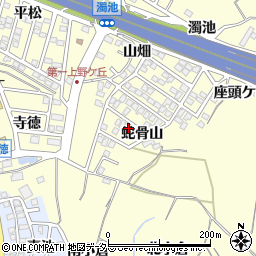 愛知県東海市名和町蛇骨山周辺の地図