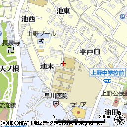 愛知県東海市名和町奥平戸周辺の地図