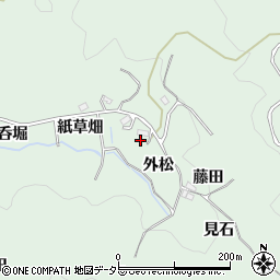 愛知県豊田市松平町（藤田）周辺の地図