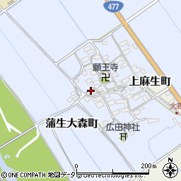 滋賀県東近江市蒲生大森町184周辺の地図
