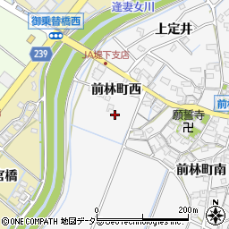 愛知県豊田市前林町西周辺の地図