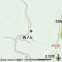 愛知県豊田市花沢町宝美周辺の地図