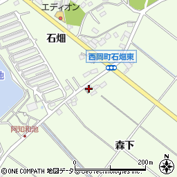 愛知県豊田市西岡町森下周辺の地図