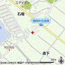 愛知県豊田市西岡町（森下）周辺の地図