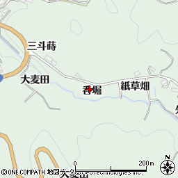 愛知県豊田市松平町呑堀周辺の地図