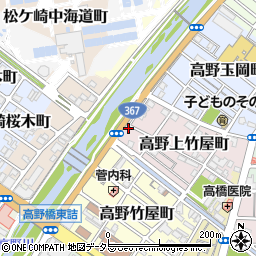 京都府京都市左京区高野上竹屋町9周辺の地図