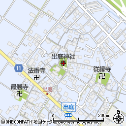 出庭神社周辺の地図