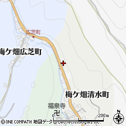 京都府京都市右京区梅ケ畑清水町周辺の地図