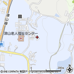 岡山県津山市皿周辺の地図
