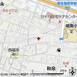 三重県桑名市和泉185周辺の地図