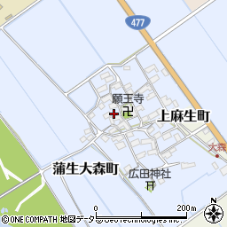 滋賀県東近江市蒲生大森町135周辺の地図