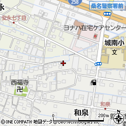 三重県桑名市和泉188周辺の地図