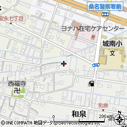 三重県桑名市和泉190周辺の地図