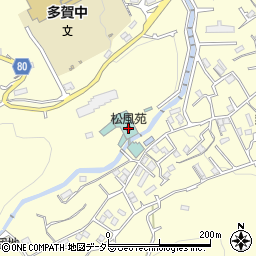 源泉の宿松風苑周辺の地図