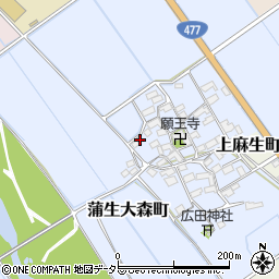 滋賀県東近江市蒲生大森町190周辺の地図