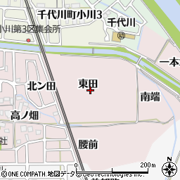 京都府亀岡市千代川町高野林東田周辺の地図