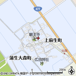 滋賀県東近江市蒲生大森町22周辺の地図